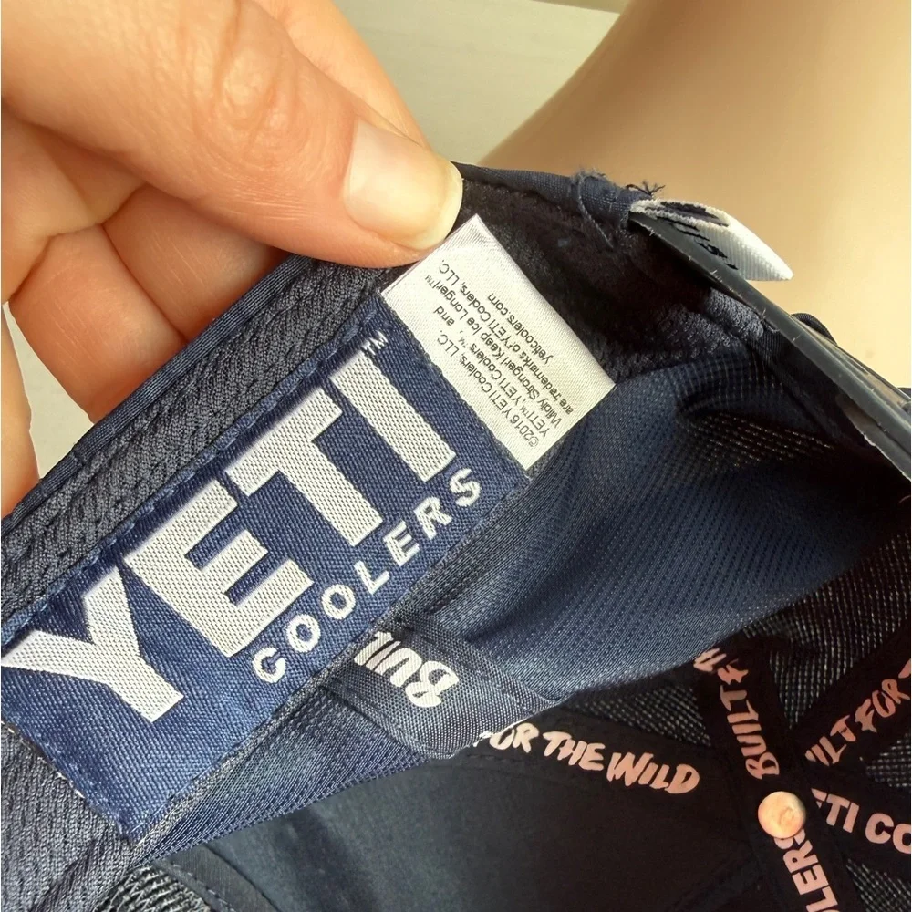 Yeti Coolers Rope Hat Mid Pro Flat Brim Snap Back Dad Hat Recycled Blue White